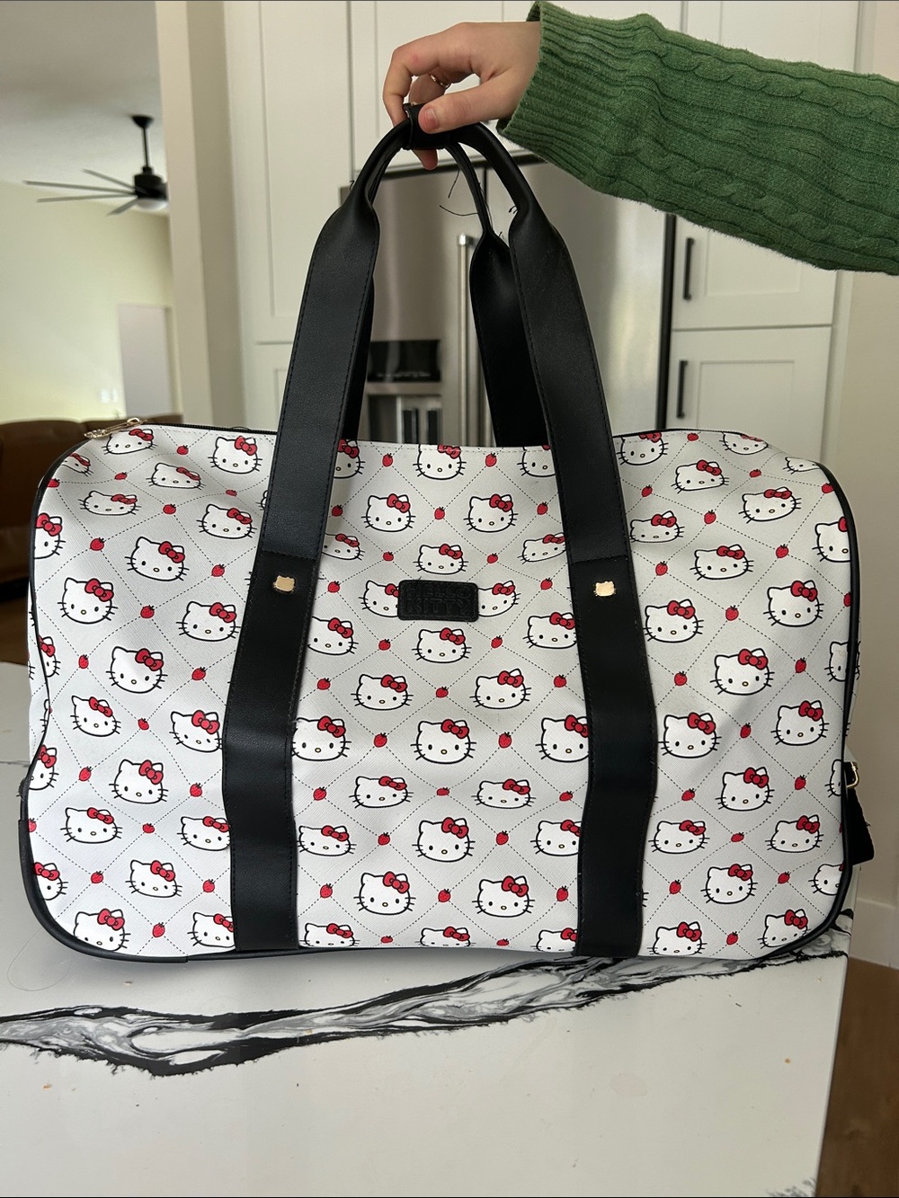 Used once - HELLO KITTY Large Rolling Travel Bag / Luggage Bag
